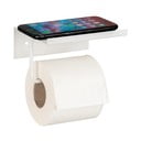 Klijuojamas/su lentyna iš metalo laikiklis tualetiniam popieriui baltos spalvos Desulo – Wenko