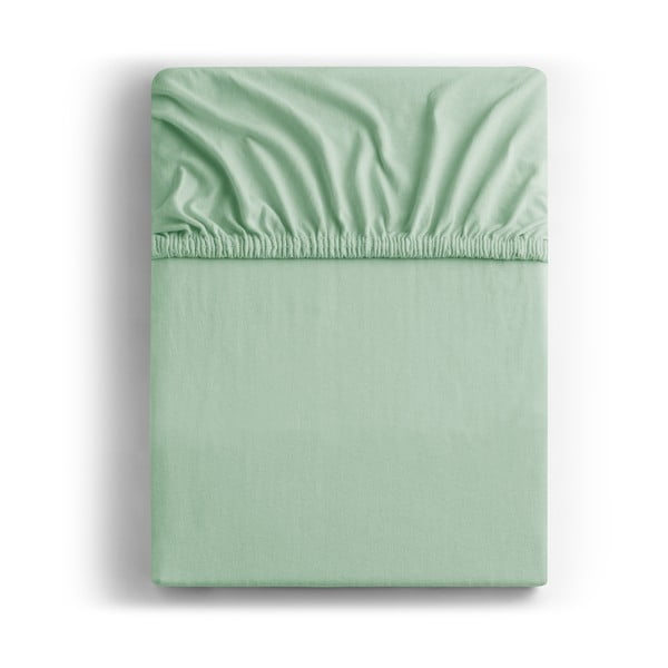Audinio paklodė iš jersey audinio šviesiai žalios spalvos su guma 160x200 cm Amber – DecoKing
