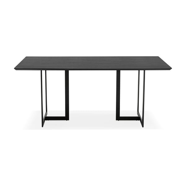 Juodas valgomojo stalas Kokoon Dorr, 180 x 90 cm