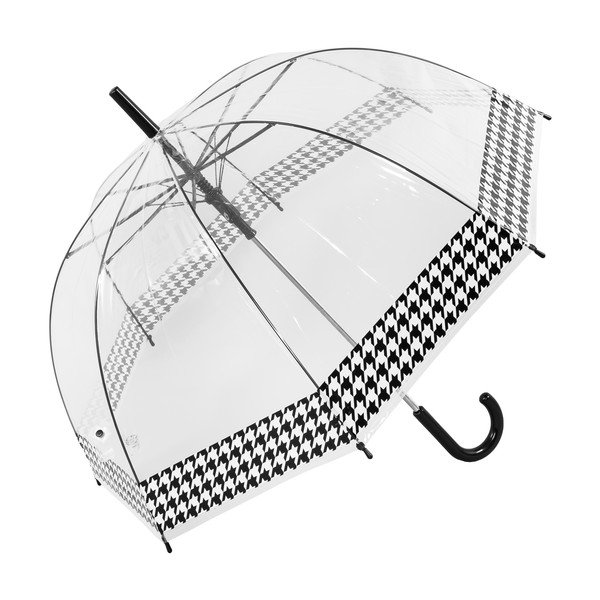 Skaidrus vėjo nepraleidžiantis skėtis su automatiniu atidarymu Ambiance Dog Stooth, ⌀ 84 cm-image-2