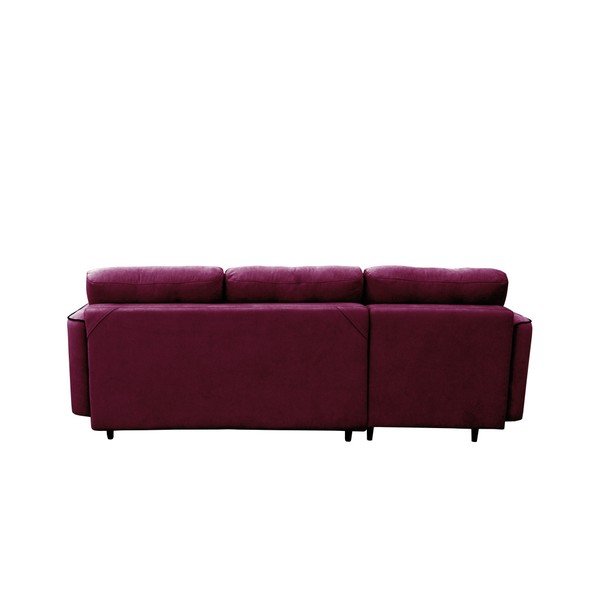 Violetinė sofa lova su juodomis kojomis Mazzini Sofos Dragonfly, kairysis kampas-image-2