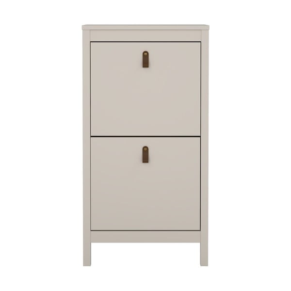 Pilkai smėlinės spalvos atlenkiama spintelė batams Madrid – Tvilum