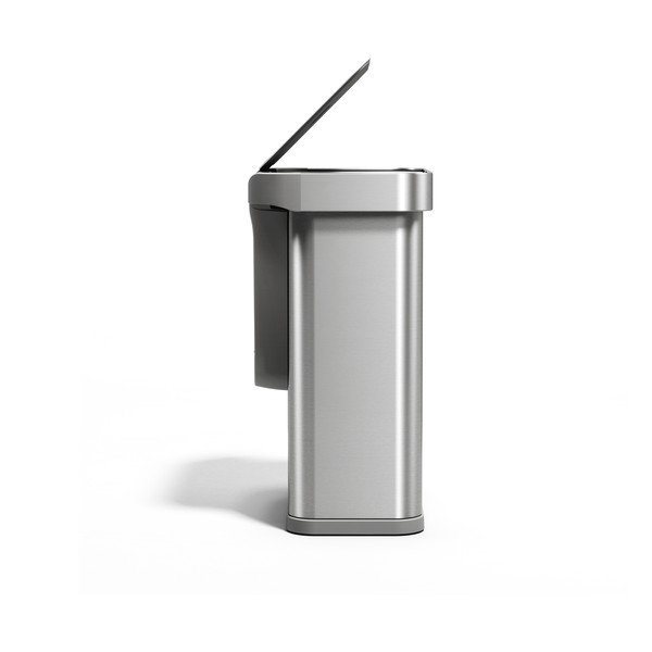 Sidabrinės spalvos iš plieno bekontaktė šiukšliadėžė 58 l Sensor – simplehuman-image-4