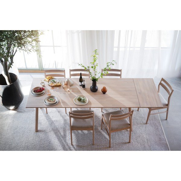 Iš ąžuolo masyvo stalo prailginimas 95x45 cm Clapperton – Rowico-image-1