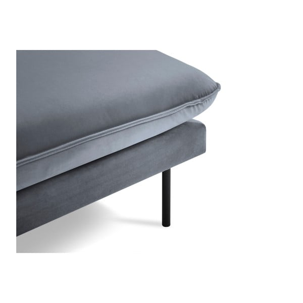 Pilkas aksominis poilsio krėslas Cosmopolitan Design Vienna, kairysis kampas-image-4