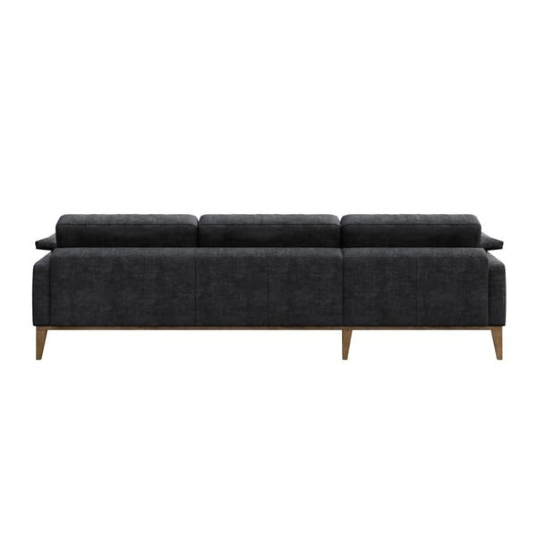 Tamsiai pilka kampinė sofa MESONICA Musso, dešinysis kampas-image-3