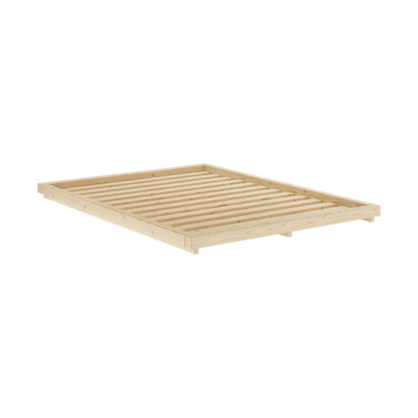 Iš pušies masyvo dvigulė lova natūralios spalvos su lovos grotelėmis 140x200 cm Dock – Karup Design