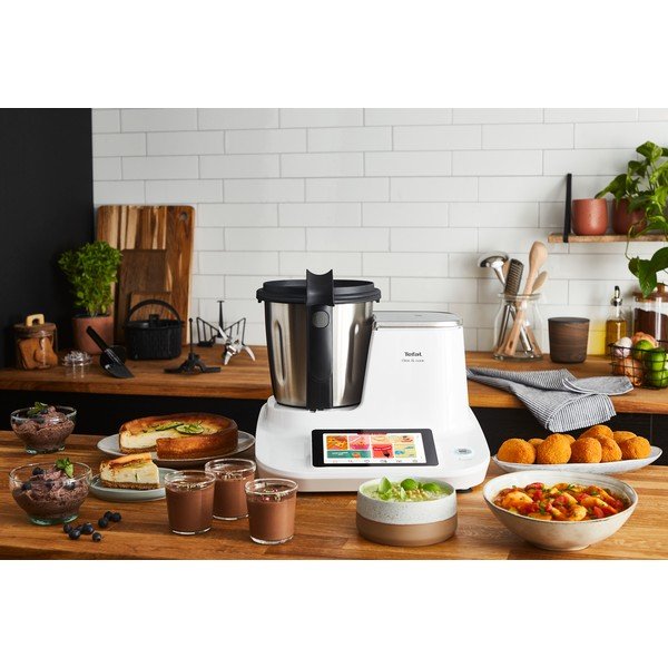 Baltos ir sidabrinės spalvos virtuvinis kombainas Click and Cook - Tefal-image-1