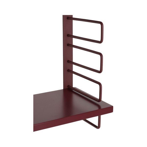 Raudonos spalvos iš metalo kelių aukštų sieninė lentyna 54 cm Iseo – Ellos Home-image-3