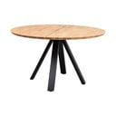 Apvalios formos valgomojo stalas natūralios spalvos su ąžuolo masyvo stalviršiu ø 130 cm Carradale – Rowico
