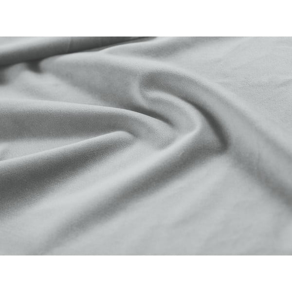 Šviesiai pilkos spalvos dvigulė lova audiniu dengta su sandėliavimo vieta/be galvūgalio su lovos grotelėmis 180x200 cm Susan – Micadoni -image-4