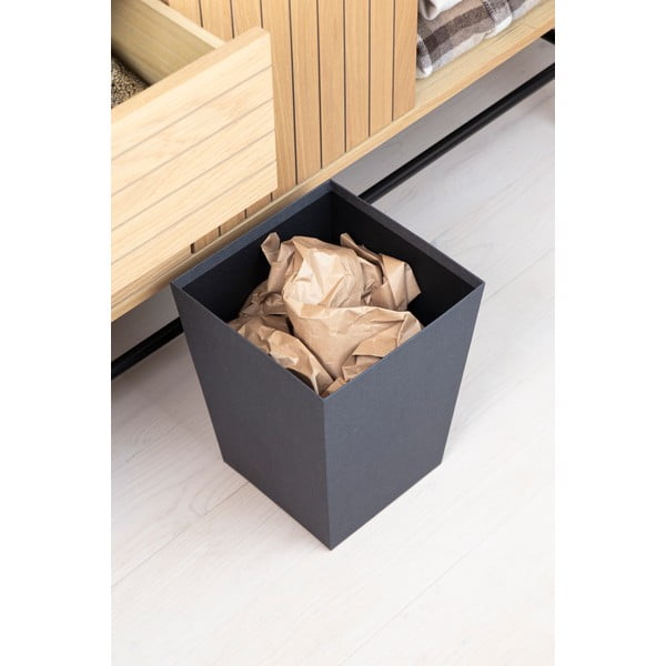 Juodos spalvos šiukšliadėžė biurui Sofia Canvas Paper Laminate – Bigso-image-2