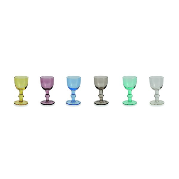 6 spalvotų stiklinių rinkinys "Villa d'Este Avenue", 150 ml