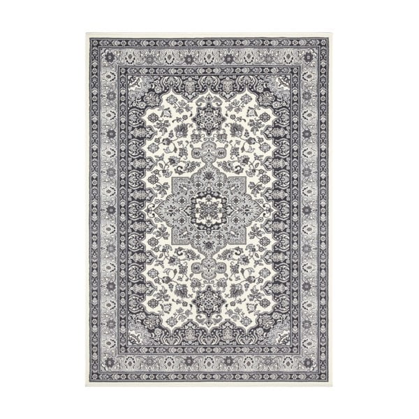 Kreminės ir pilkos spalvos kilimas Nouristan Parun Tabrizo, 80 x 150 cm