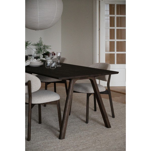 Iš ąžuolo masyvo prailginamas valgomojo stalas 95x220 cm Clapperton – Rowico-image-1