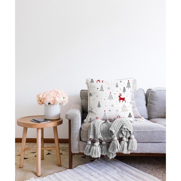 Kalėdinis šenilinis užvalkalas Minimalist Cushion Covers Nordic Christmas, 55 x 55 cm-image-2