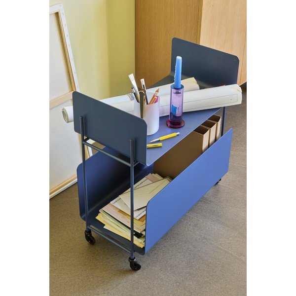Iš metalo vežimėlis ant ratukų 32x63 cm Ays – Hübsch-image-1