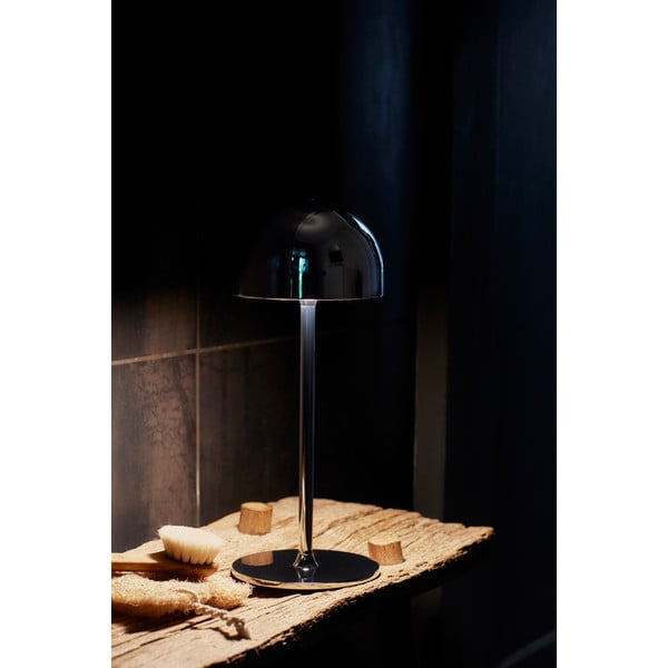 Tamsiai pilkos spalvos stalinis šviestuvas LED su nuotolinio valdymo funkcija (aukštis 30 cm) su metaliniu gaubtu Tim – Sirius-image-3