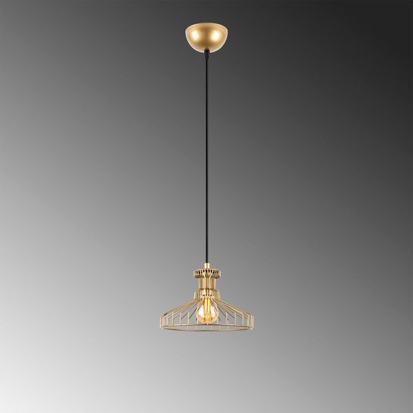 Kabantis šviestuvas auksinės spalvos ø 23 cm su metaliniu gaubtu Events – Opviq lights-image-4