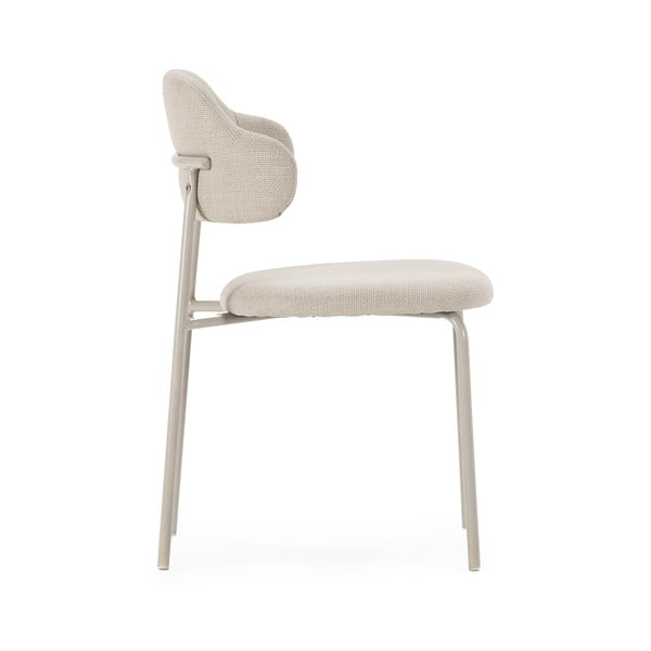 Kreminės spalvos valgomojo kėdės 4 vnt. Adriel – Marckeric-image-2