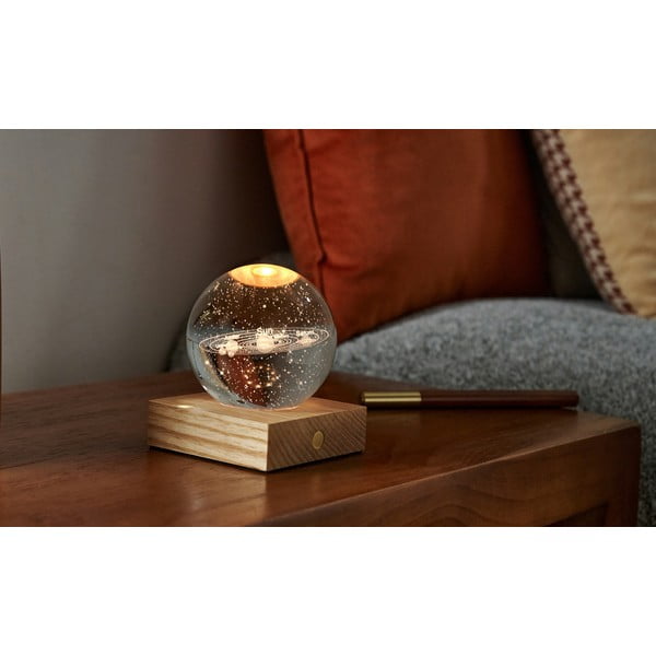 Tamsiai rudos spalvos šviečianti dekoracija USB Amber – Gingko-image-3