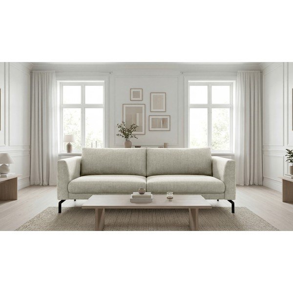 Smėlio spalvos iš šenilinio audinio sofa 216 cm Gomero – Scandic-image-1