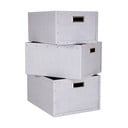 Iš kartono daiktadėžės šviesiai pilkos spalvos 3 vnt. Ture – Bigso Box of Sweden