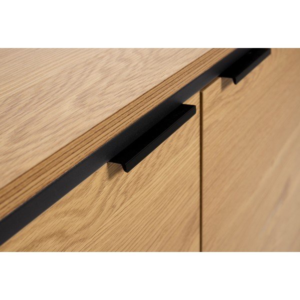 Natūralios spalvos šoninė spintelė iš ąžuolo 104,5x80x45 cm Cesura – Unique Furniture-image-4