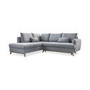 Šviesiai pilkos spalvos sulankstoma/su sandėliavimo vieta kampinė sofa (su kairiuoju kampu/„L“ formos) Scandic Lagom – Miuform