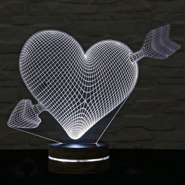 3D stalinis šviestuvas Mano širdis