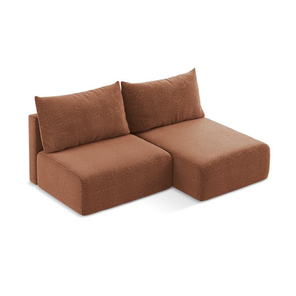 Raudonos plytų spalvos sulankstoma/su sandėliavimo vieta kampinė sofa (su dešiniuoju kampu) Kalena – Makamii-image-4