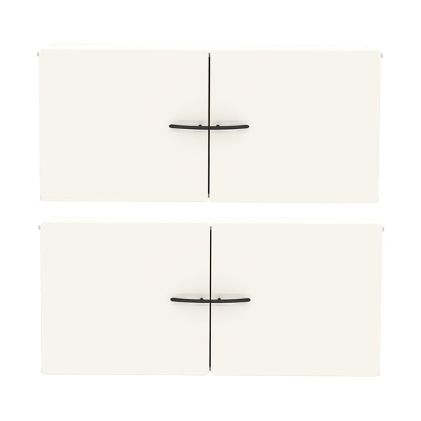 Baltos spalvos modulinė lentynų sistema 2 vnt. 80x36 cm Dakota - Tenzo-image-1