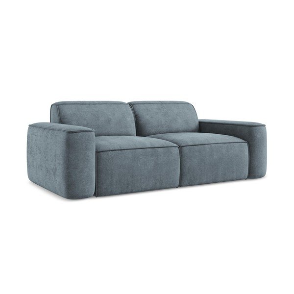 Pilkai mėlynos spalvos iš šenilinio audinio sofa 204 cm Omao – Makamii-image-3