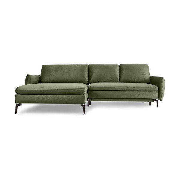 Žalia sofa-lova Bonami Selection Fira, kairysis kampas-image-2