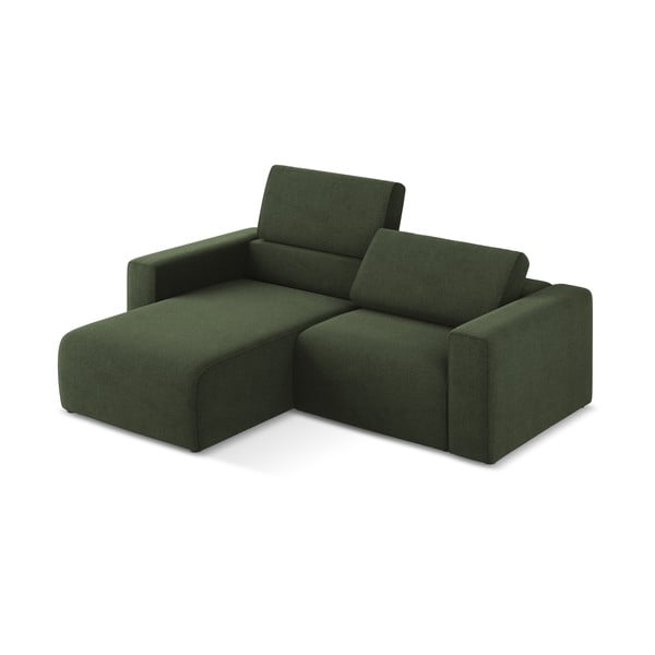 Žalios spalvos kampinė sofa (su kairiuoju kampu) Kalea – Makamii-image-1