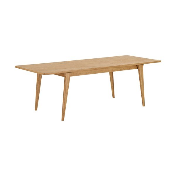 Prailginamas valgomojo stalas su papildomu stalviršiu iš ąžuolo 90x180 cm Darwin – House Nordic-image-3