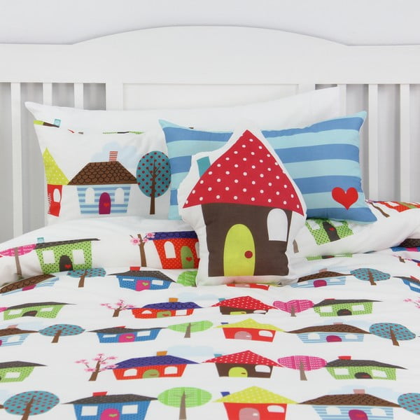 "Happy Homes" antklodės užvalkalas ir pagalvė 140x200 cm-image-3