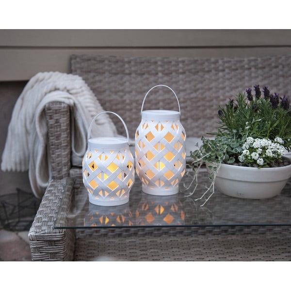 Baltas šviečiantis žibintas Star Trading, aukštis 23 cm-image-2