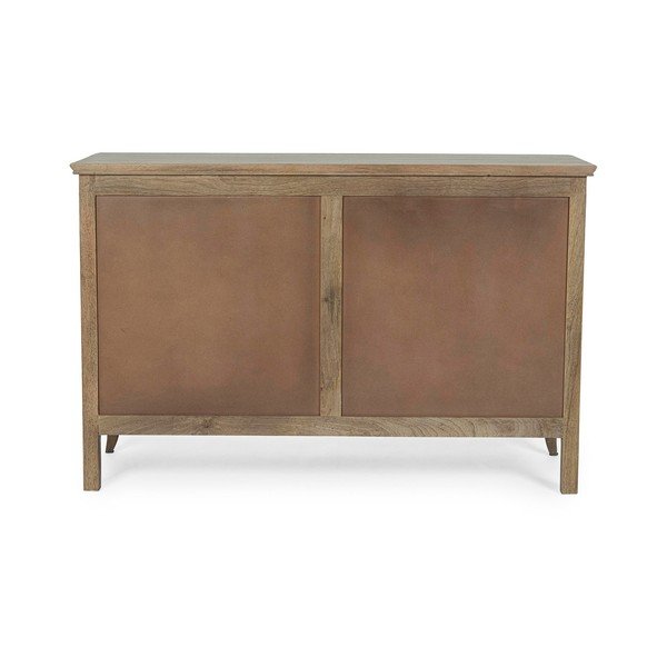 Tamsios natūralios spalvos iš mango masyvo šoninė spintelė 125x80x42 cm Domitille – Bizzotto-image-4