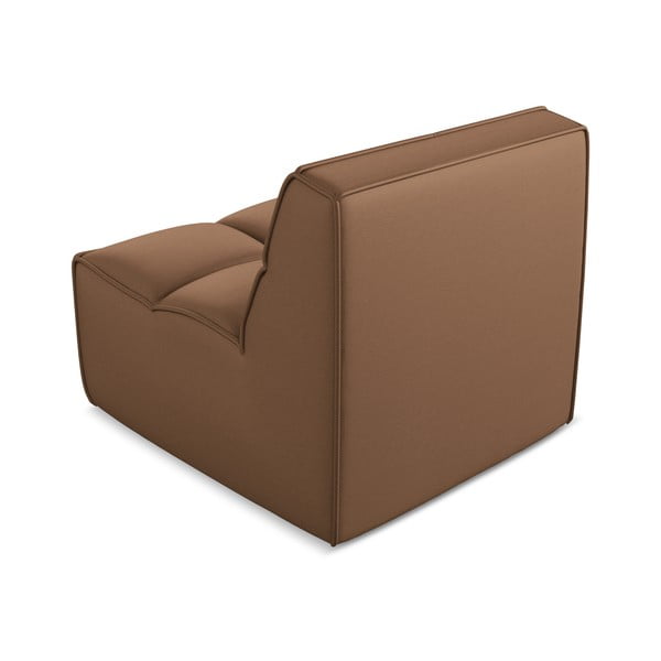 Rudos spalvos iš dirbtinės odos modulinė sofos dalis Kalai – Makamii-image-2