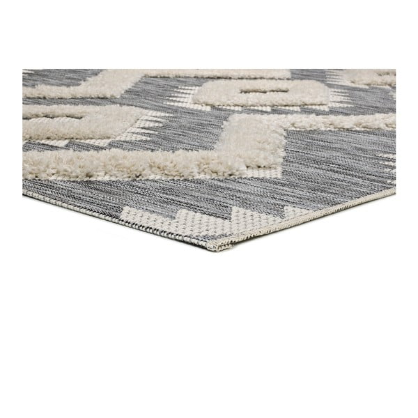 Baltos ir pilkos spalvos kilimas Universal Cheroky Merto, 115 x 170 cm-image-2