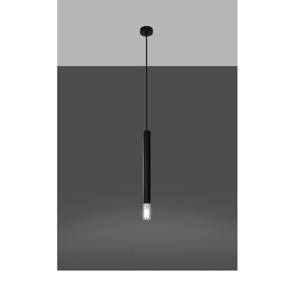 Juodos spalvos iš metalo kabantis šviestuvas ø 8 cm Vittoria – Sollux-image-4