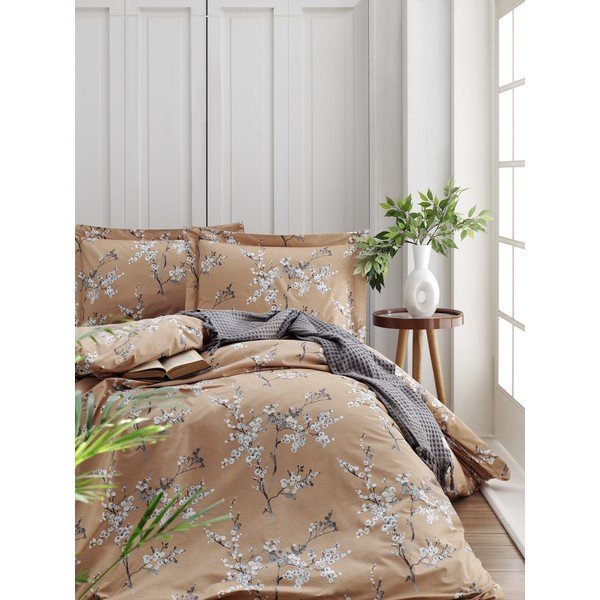 Dvigulė patalynė oranžinės spalvos iš medvilnės 200x200 cm Chicory – Mijolnir-image-1