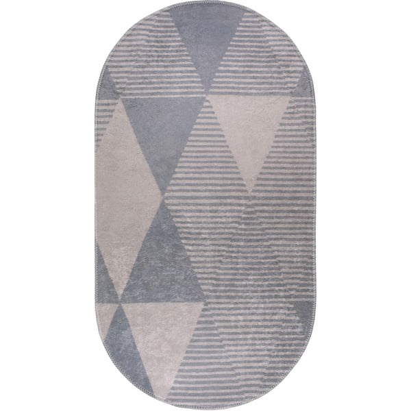 Skalbiamas kilimas pilkos spalvos 80x120 cm Oval – Vitaus