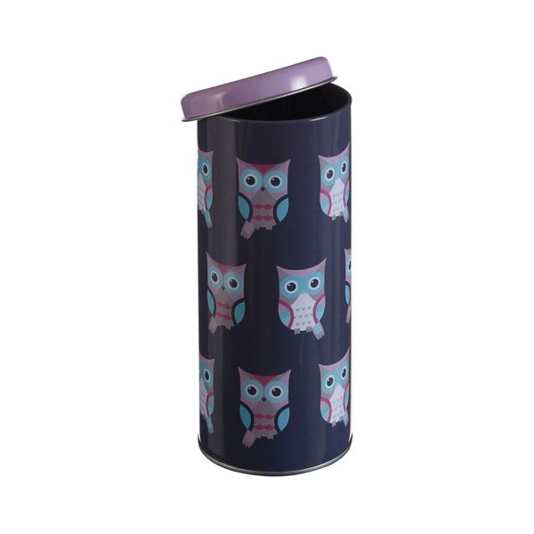 Premier Housewares Happy Owls apvali skardinė dėžutė, Ø 8 x 18 cm-image-1