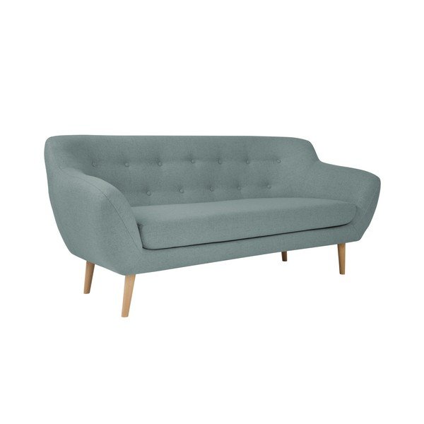Mėtų žalios spalvos trivietė sofa su šviesiomis kojomis Mazzini Sofas Sicile-image-4