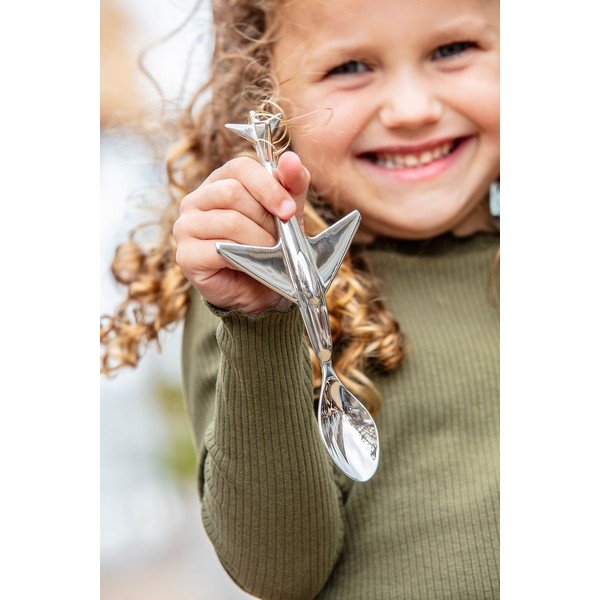 Sidabrinės spalvos vaikiškas šaukštas iš nerūdijančio plieno Plane – Zilverstad-image-1