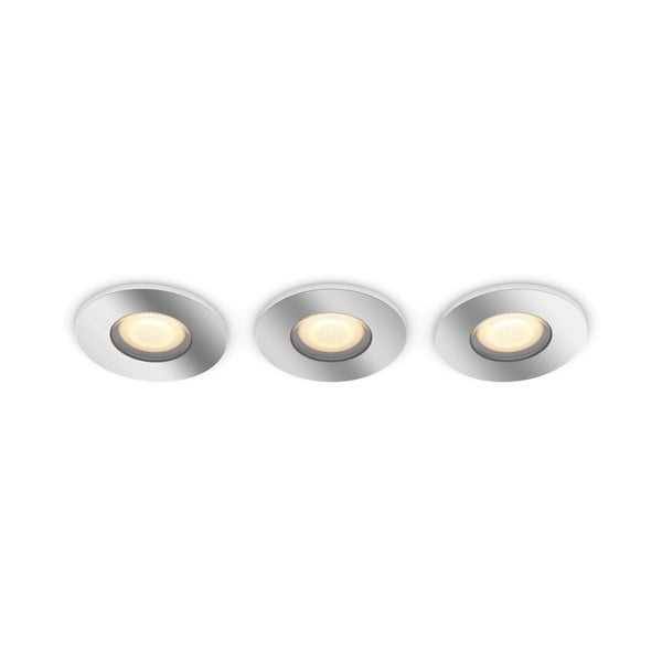 Išmanūs lubiniai šviestuvai įmontuoti 3 vnt. 4 W GU10, Adore – Philips Hue