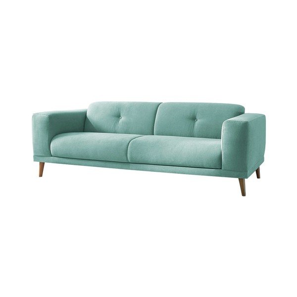Pastelinės mėlynos spalvos sofa su otomanu Bobochic Paris Luna-image-3