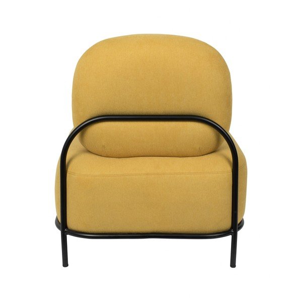 Geltonas krėslas White Label Polly-image-4